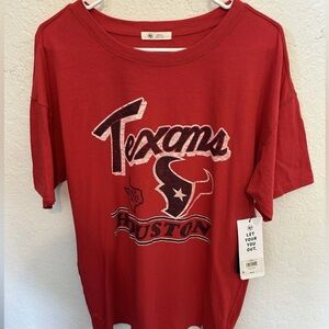 Women’s Small Houston Texans ‘47 BRAND Red T-Shirt NEW 🔥 NWT